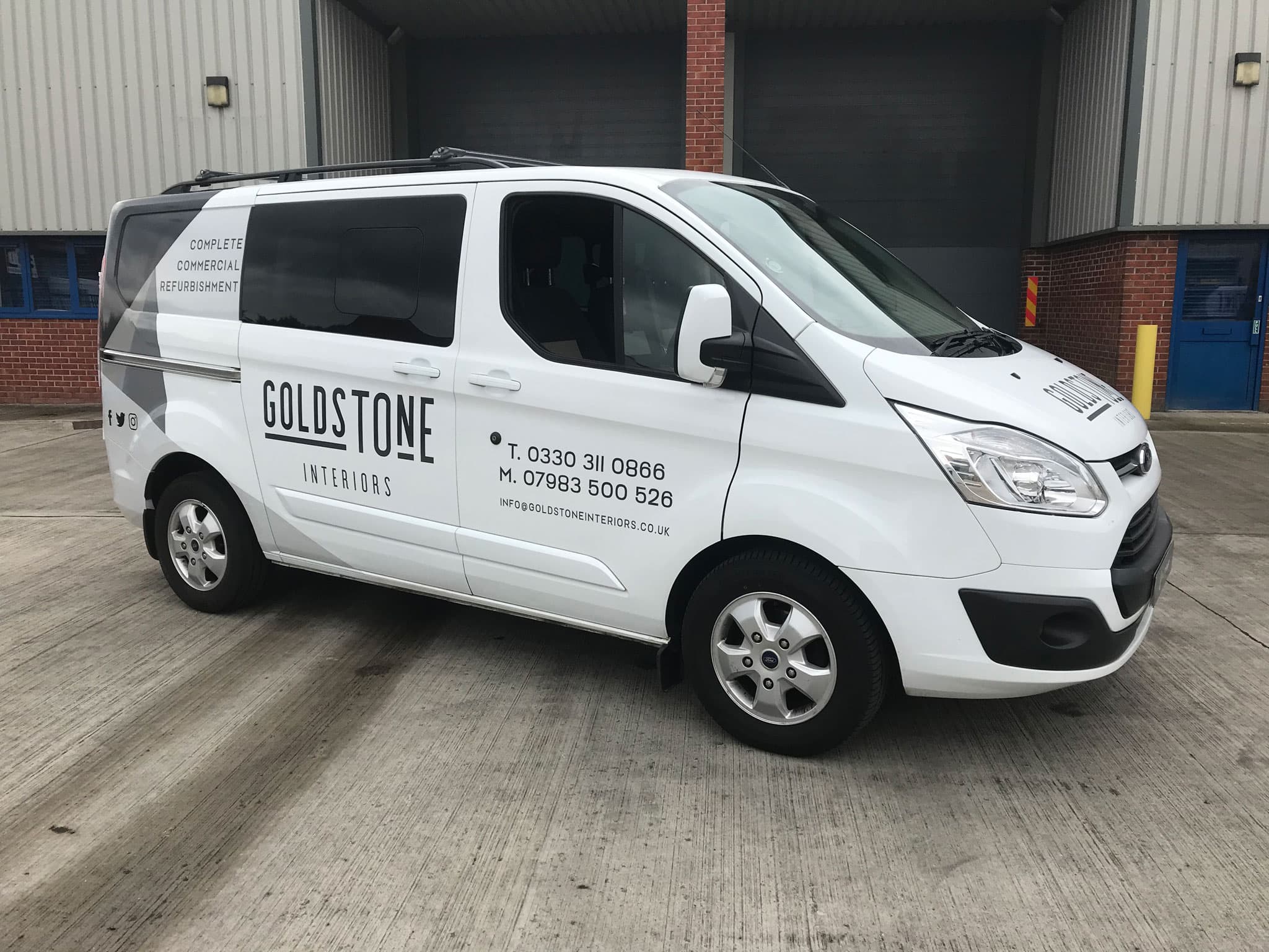 Goldstone Transit van lettering
